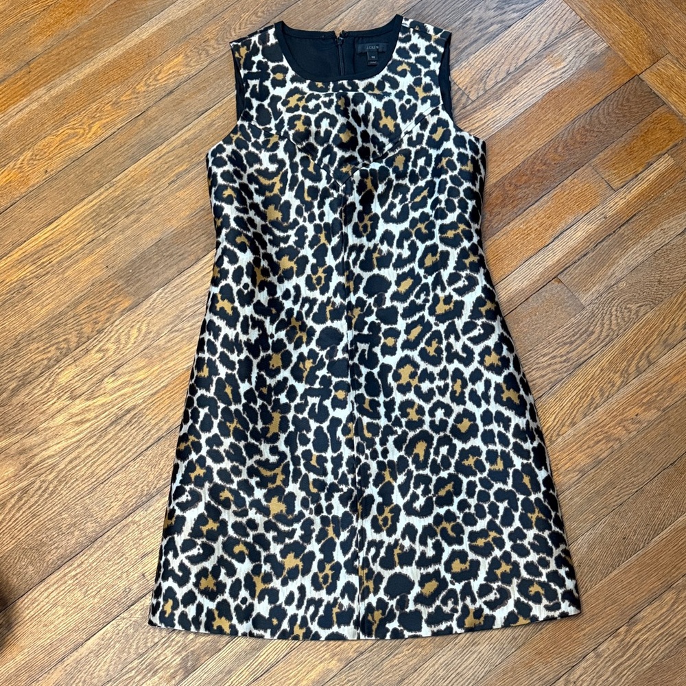 J. Crew Leopard Print Sleeveless Dress 00